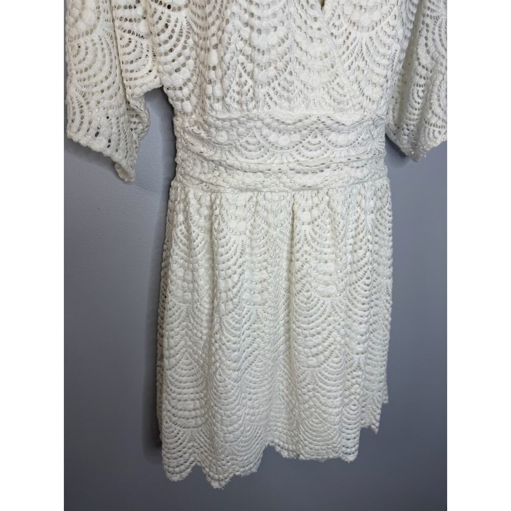 Lilly Pulitzer Parigi Skort Romper Dress Scalloped Lace Resort White Sz S - Picture 7 of 13
